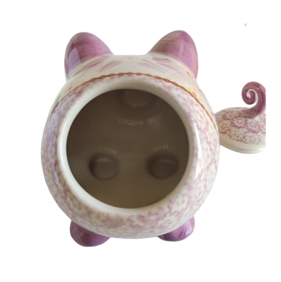 Temp-tations Old World Cranberry Pink Pig Salt Cellar/Sponge Holder or Planter - Picture 7 of 10